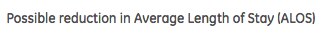 Possible reduction in Average Length of Stay (ALOS)